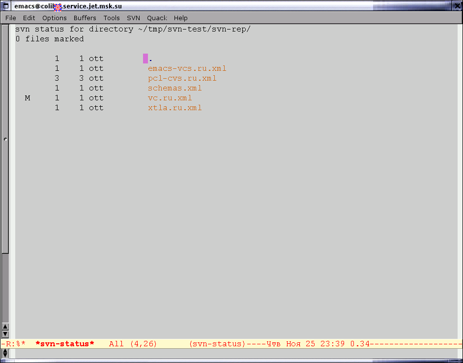���� ������ *svn-status*