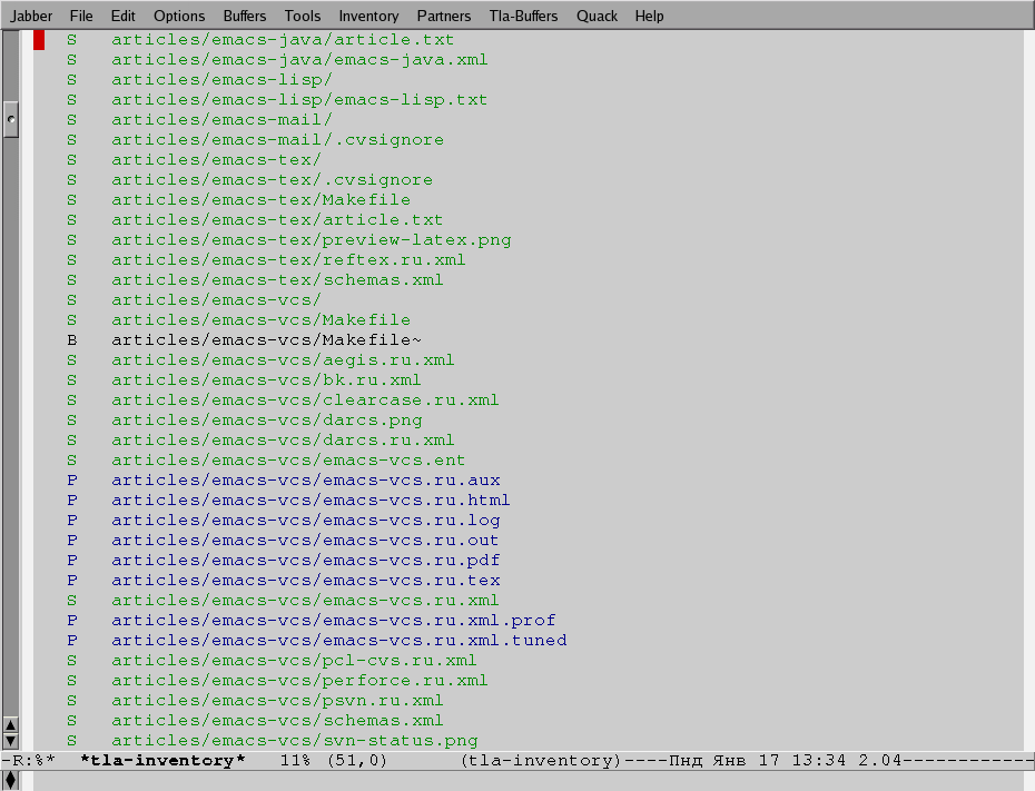 ���� ������ *tla-inventory*